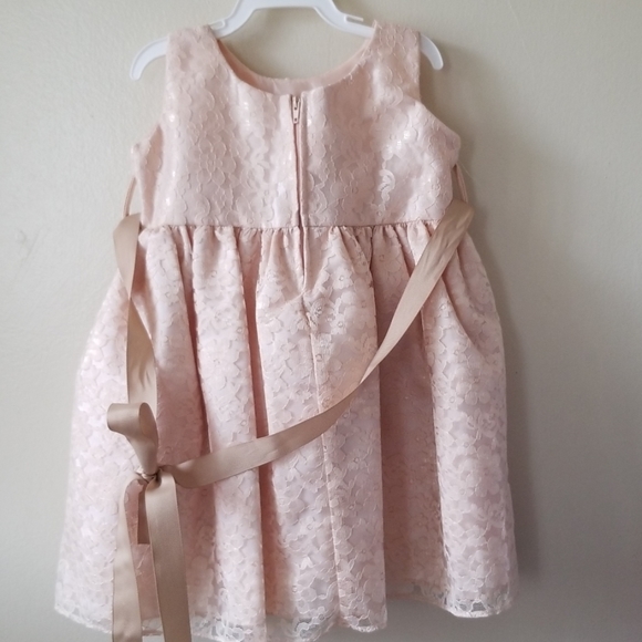 Blinged peachy/cream dress - Picture 3 of 4